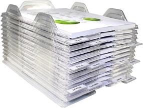 img 4 attached to 📂 Efficient EZSTAX File Organizers: Letter Size Stackable Trays for Office Files, Mail, and Documents - 12 Pack