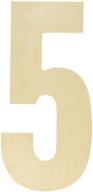 🔢 13.5-inch mpi baltic birch collegiate font letter and number, size 5 logo