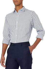 img 4 attached to 👔 Non-Iron Men's Dress Shirts with Tailored Spread Collar and Buttoned Pattern