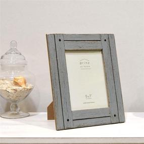 img 1 attached to 🏡 PRINZ Homestead 5x7 Rustic Wood Frame: Distressed Gray Finish for Vintage Charm