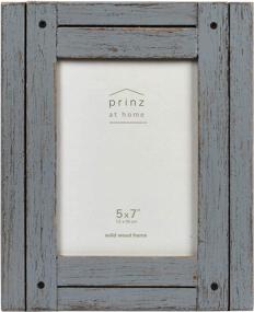 img 4 attached to 🏡 PRINZ Homestead 5x7 Rustic Wood Frame: Distressed Gray Finish for Vintage Charm