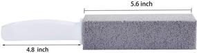 img 2 attached to 🚽 4 Pack Toilet Bowl Pumice Cleaning Stone with Long Handle - Effective Stain & Hard Water Ring Remover for Toilet, Pool, Spa, Bathroom, Kitchen Sink, BBQ Grills