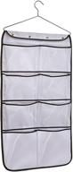 👕 misslo large mesh pocket hanging closet organizer for bra, stocking, clothes, socks - durable double sided design in white logo