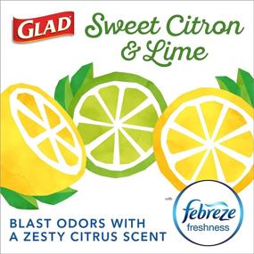 img 3 attached to 🗑️ Glad Small Kitchen Drawstring Trash Bags – 4 Gallon Green Trash Bag Febreze, Sweet Citron & Lime, 80 Count