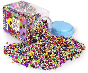 img 4 attached to 🎨 Large Assortment of Melty Beads: Over 30 Colors, Ideal for Kids' Art Projects (22000 Pieces)