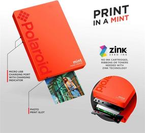 img 1 attached to Красный цветокорректор Red Zink Polaroid Mint Pocket с технологией Zero Ink и встроенным Bluetooth для устройств Android и iOS 📸