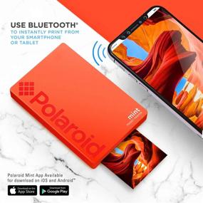 img 3 attached to Красный цветокорректор Red Zink Polaroid Mint Pocket с технологией Zero Ink и встроенным Bluetooth для устройств Android и iOS 📸
