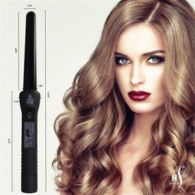 img 2 attached to 🔥 Herstyler Grande Ceramic Curling Iron - Black Curling Wand for Beautiful Wanderlust Curls - Dual Voltage Curling Wand for Effortless Curls - Curling Wand with Teflon Barrel - Ceramic Curling Wand for Trendy Curls