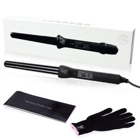 img 4 attached to 🔥 Herstyler Grande Ceramic Curling Iron - Black Curling Wand for Beautiful Wanderlust Curls - Dual Voltage Curling Wand for Effortless Curls - Curling Wand with Teflon Barrel - Ceramic Curling Wand for Trendy Curls