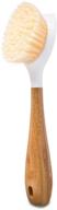 🍽️ white full circle be good kitchen dish brush with bamboo handle logo