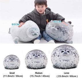 img 1 attached to 🐧 Cuddle up with the adorable ETAOLINE Chubby Blob Seal Pillow - Small