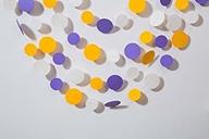 versatile yellow, lavender, and white garland: perfect for bridal showers, weddings, summer parties, and birthdays logo