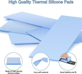 img 2 attached to 🔥 6-Pack of Blue Thermal Conductive Silicone Pads for SSD CPU GPU LED IC Chipset Cooling - ADWITS