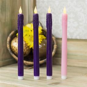 img 2 attached to 4 Piece Led Advent Candle Set