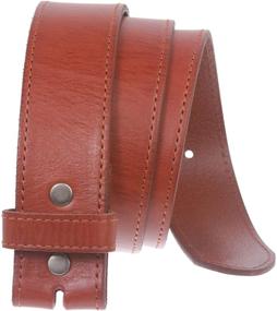 img 2 attached to Cowhide Grain Stitching Edged Leather Strap Men's Accessories
