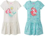 👗 disney princess ariel mermaid toddler girls dresses - 2 pack (size 4t) logo