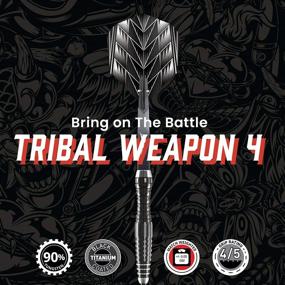 img 3 attached to 🎯 Shot! Darts Tribal Weapon 4 Soft Tip Set – 90% Tungsten Pro Throwing Darts for Adults – Designed Dart Flights for Men & Women – Made in New Zealand