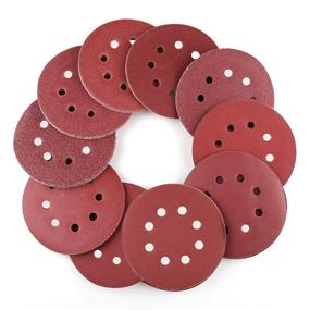 img 4 attached to 🔄 LotFancy 100PCS 5 Inch 8 Hole Sanding Disc - Assorted Grit 40 60 80 100 120 180 240 320 400 800, Hook and Loop Sandpaper, Random Orbital Sander Pads