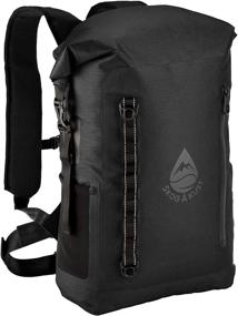 img 4 attached to 🎒 Black Skog Å Kust BackSåk Pro Waterproof Floating Backpack with Exterior Airtight Zippered Pocket - 35L