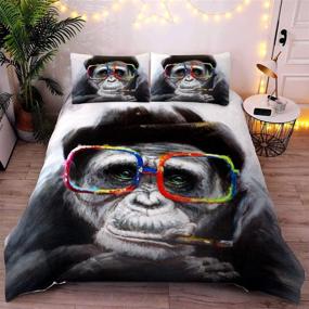 img 3 attached to OWL QUEEN Glasses Bedding Comforter