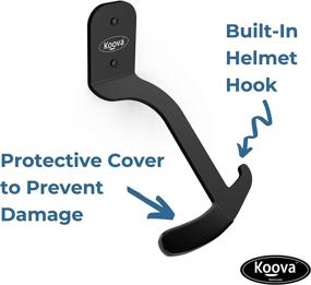 img 1 attached to 🚲 Koova One Bike Hook: Heavy Duty Wall Mount for Mountain, Off-Road, and Road Bicycles with Rubber Coated Rim and Wheel Protection - Made in USA