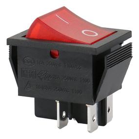 img 3 attached to 🔴 Baomain Red Light DPST ON/Off Snap in Boat Rocker Switch 4 Pin 16A/250V UL TUV List 1 Pack - High Quality Marine Switch for Sale