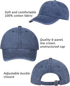 img 1 attached to 🧢 Stylish TSSGBL Vintage Cotton Washed Baseball Caps for Men and Women - Classic Retro Dad Hat with Adjustable Fit