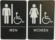 women restroom wheelchair black white logo