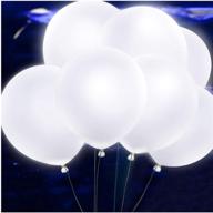 🎈 alunme 40шт светящихся белых воздушных шаров с led-подсветкой: вечеринки и свадебные огни с долгим временем автономной работы - тематические принадлежности для вечеринок и свадебных украшений логотип