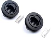 🚪 pair of black round non-locking marine slam latches for deck hatch door pull - mxeol logo
