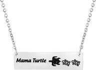 🐢 mama and baby turtle bar necklace: exquisite tortoise jewelry for mothers, grandmothers, and aunts logo