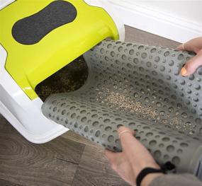 img 3 attached to 🐾 Premium Purr-Fect Paws Cat Litter Mat: Medium, Gray (Pack of 1) - A Must-Have for Tidy Cat Owners!