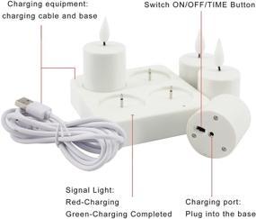 img 2 attached to Flameless Candles S Rechargeable Flickering Restaurant