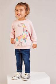 img 1 attached to 👶 Toddler Girls Crewneck Hoodies | Long Sleeve Sweatshirts | Collage T-Shirts | Pullover Tops | Kids