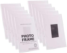 img 4 attached to 🖼️ Clear Acrylic Magnetic Picture Frame – 10 Count for Refrigerator, Office Cabinet, Locker, or Dishwasher – 4x6 Inch Photo Booth Frames