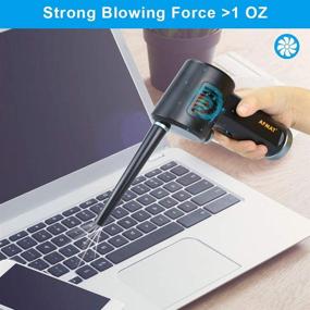 img 2 attached to 💨 Cordless Air Duster for Computers - Superior Alternative to Compressed Air Cans, Air Canisters, and Spray Air Dusters - 6000mAh Rechargeable Battery, 10W Fast Charging, 33000 RPM