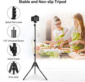 img 3 attached to Selfie Aluminum Portable Tripod Compatible