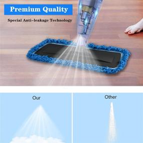 img 1 attached to 🧽 800ML CLDREAM Spray Mop - Refillable Microfiber Dust Mop with 3 Washable Pads for Kitchen, Wood Floor, Hardwood, Laminate, Ceramic Tiles Cleaning - Wet/Dry Flat Mop (Blue)