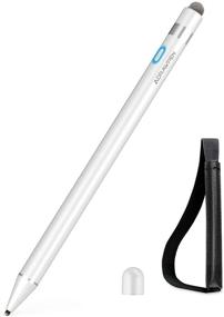 img 4 attached to Adrawpen Stylus Pen for Apple iPad, Rechargeable Active Stylus Pen with 2 in 1 Copper & Mesh Fine Tip, Smart Pencil Digital Pen for iPad/iPhone/iPad Pro & Android - White