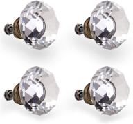 💎 bino 4-pack crystal drawer knobs - dress up your dresser drawers with bronze handles logo