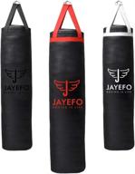 🥊 jayefo sports hanging punching bag for muay thai mma kickboxing home gym training fitness workout - 70 to 100 lbs, adult men & women (unfilled) логотип