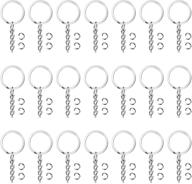 🔑 100pcs key chain rings bulk – flat key ring blanks for shrinky dink and keychain craft logo