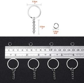 img 1 attached to 🔑 100Pcs Key Chain Rings Bulk – Flat Key Ring Blanks for Shrinky Dink and Keychain Craft