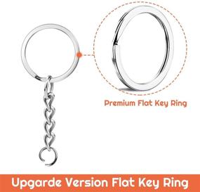 img 2 attached to 🔑 100Pcs Key Chain Rings Bulk – Flat Key Ring Blanks for Shrinky Dink and Keychain Craft