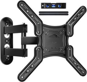 img 4 attached to JUSTSTONE Full Motion TV Wall Mount: Tilt & Swivel Articulating Arms for 26-55 Inch LED/LCD TVs, VESA 400x400mm, 80 lbs – Easy Center Design