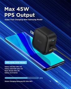 img 1 attached to GaN PPS USB C Wall Charger: EHO 65W PD3.0 Type C Fast Charger for iPhone 13/12 Pro, Galaxy S21/S20 & More