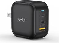 gan pps usb c wall charger: eho 65w pd3.0 type c fast charger for iphone 13/12 pro, galaxy s21/s20 & more logo