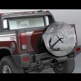 img 3 attached to Anchor Group Of Flying Birds Seagulls For Liberty And Hope Spare Tire Cover Waterproof Dust-Proof UV Sun Wheel Tire Cover Fit For Jeep