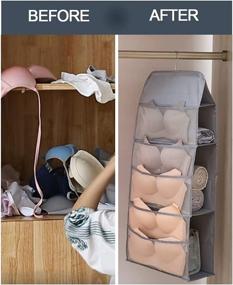 img 3 attached to DOMEZO Dual Sided Organizer Rotating Underwear Stockings Storage