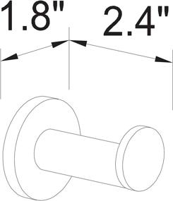 img 1 attached to Chrome Single Robe Hook - Motiv 0210H/PC Sine Collection